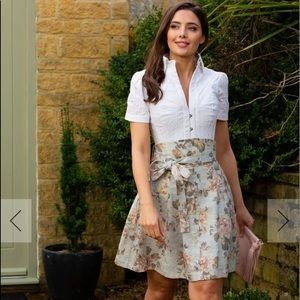 Corset story, white corset overbust blouse.